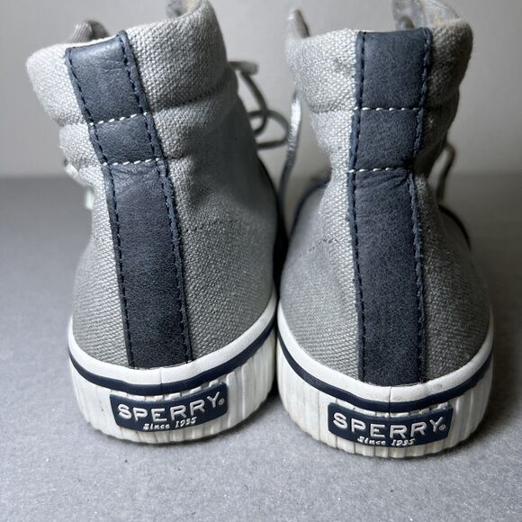 Sperry Womens Rave Verge Canvas High Top Sneakers Size 7.5 Gray STS80016 - Picture 6 of 14